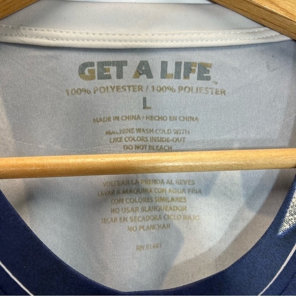 Get A Life Patriotic Soldier T-Shirt USA Flag Men’s Large L - Picture 3 of 3